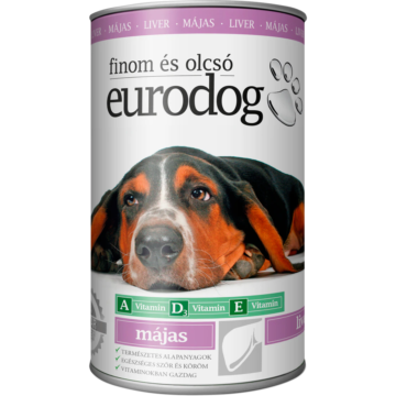 euro dog kutyaeledel 415 g konzerv májas