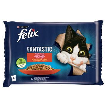 felix fantastic macskaeledel 4x85g marha-csirke