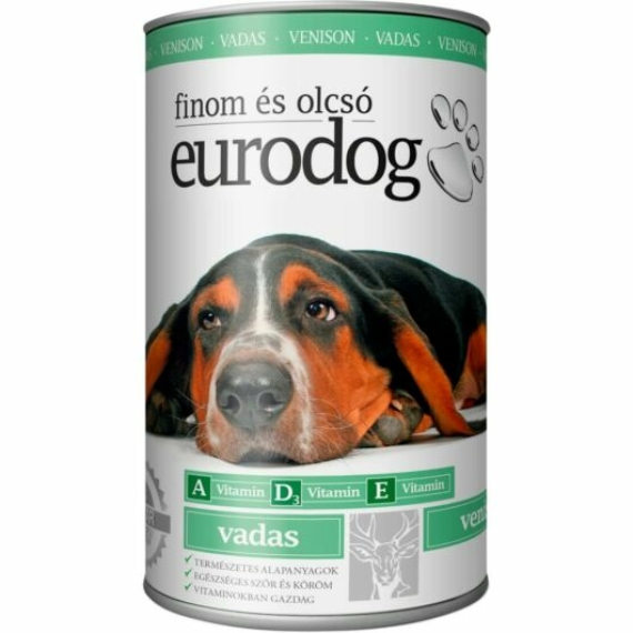 euro dog kutyaeledel 415 g konzerv vadas