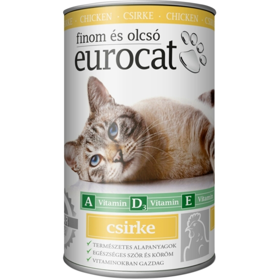 euro cat macskaeledel 415 g konzerv csir kés