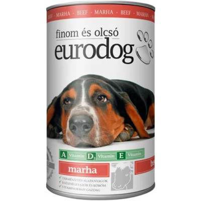 euro dog kutyaeledel 415 g konzerv marhá s