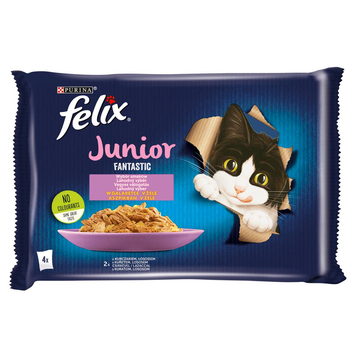 felix junior macskaeledel 4x85g csirke