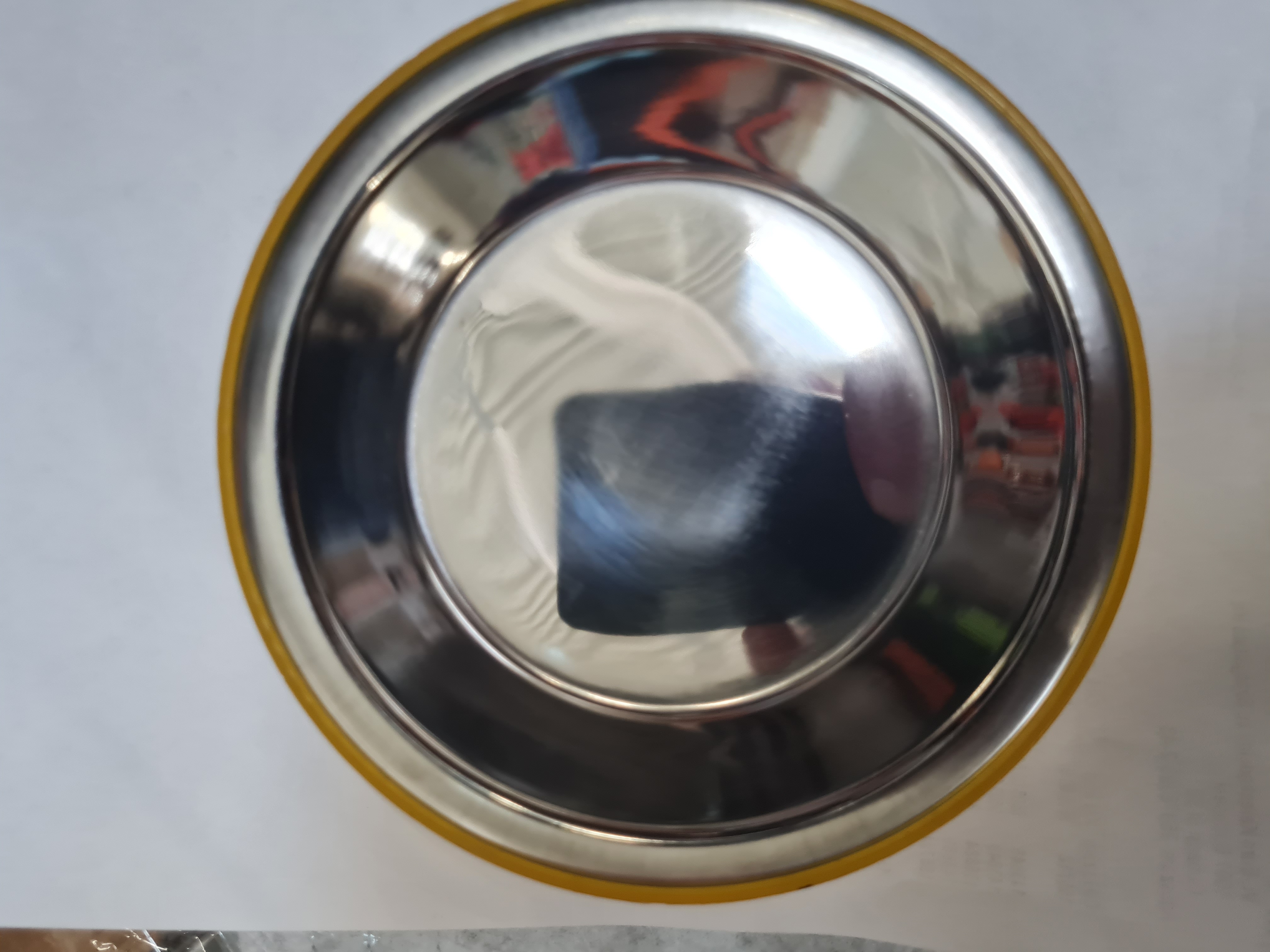 kp-A12650100 kutya fém etetőtál 14cm töb