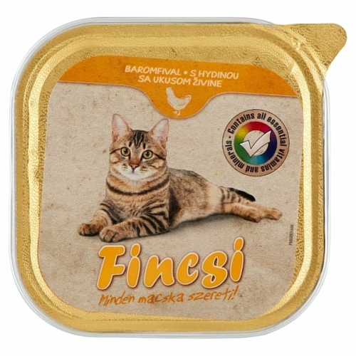 fincsi macskaeledel 100g baromfi alutálc